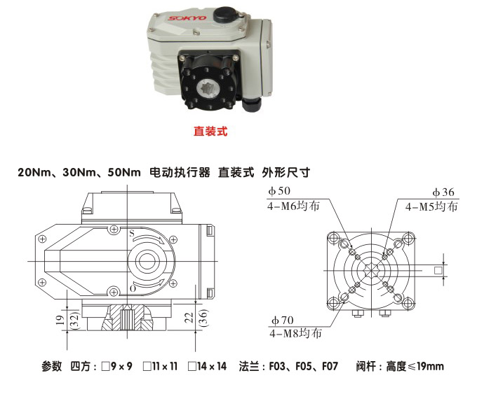 電動執(zhí)行器,電動頭,YTDG-RS50電動執(zhí)行機(jī)構(gòu)結(jié)構(gòu)圖,直裝式