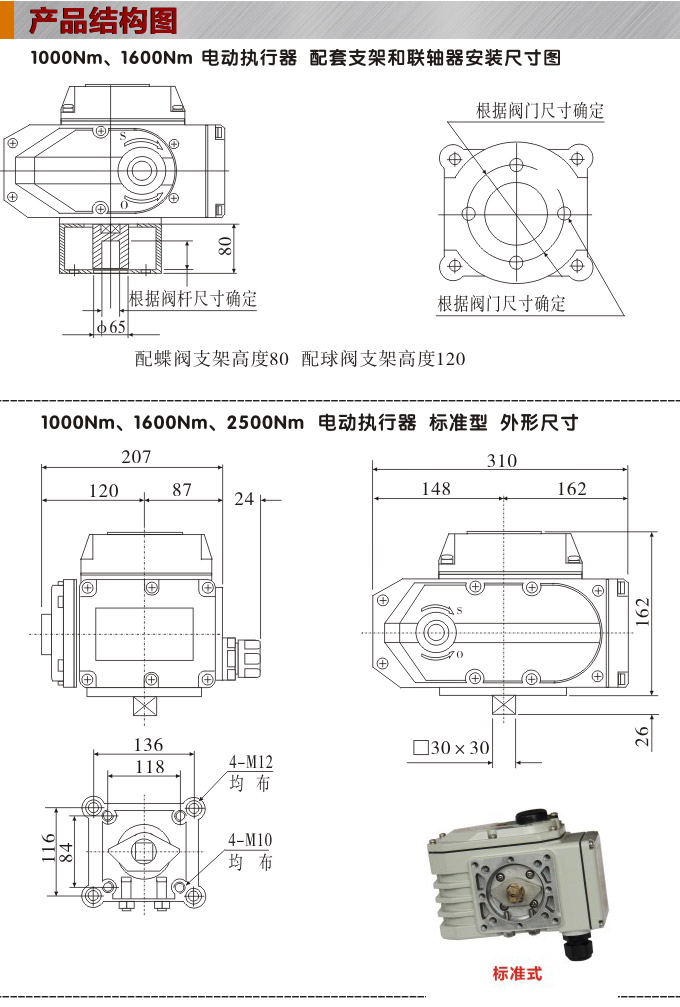 電動執(zhí)行機(jī)構(gòu),YTDG-RKB1000電動執(zhí)行器,電動頭結(jié)構(gòu)圖,標(biāo)準(zhǔn)式