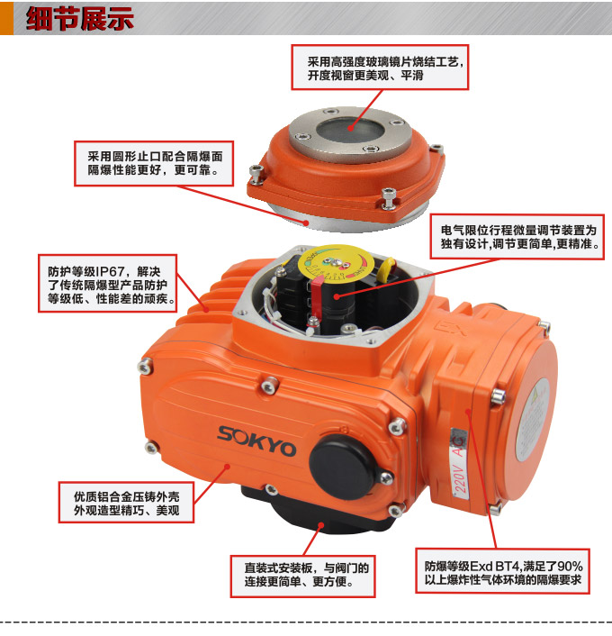 防爆電動頭,YTEx-RS400防爆電動執(zhí)行器細節(jié)圖1