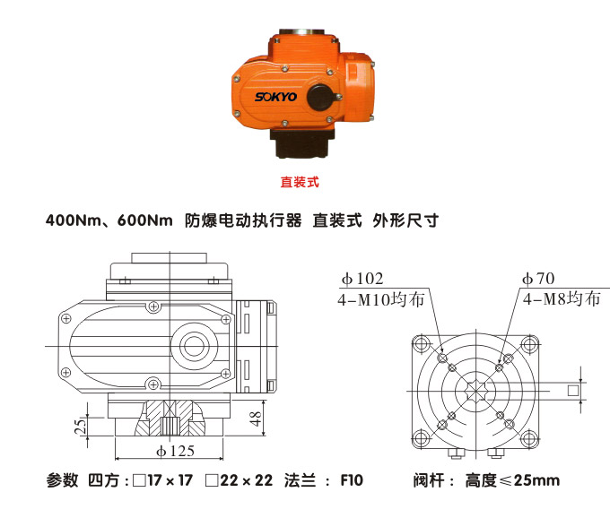 防爆電動(dòng)頭,YTEx-RKB600防爆電動(dòng)執(zhí)行器結(jié)構(gòu)圖,直裝式