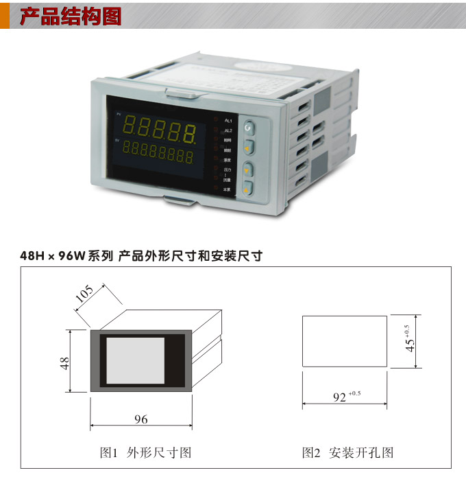 流量表,DF20Y液晶顯示流量表,流量積算控制儀結(jié)構(gòu)圖