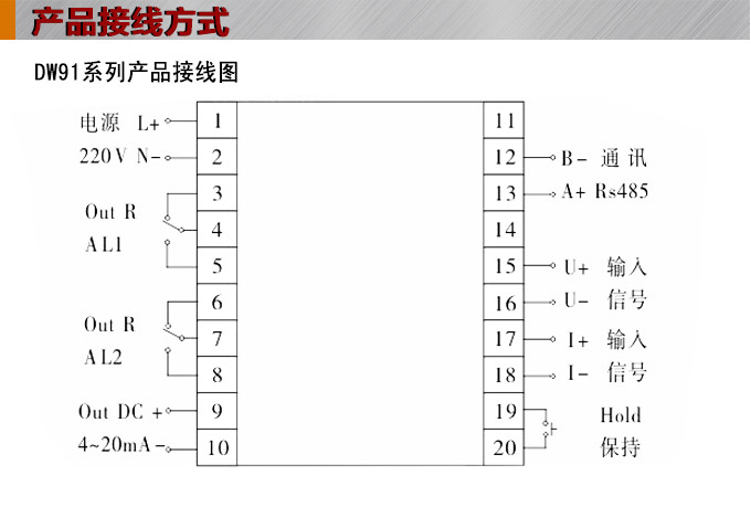 單相多功能表,DW91-1000多功能電力儀表接線圖