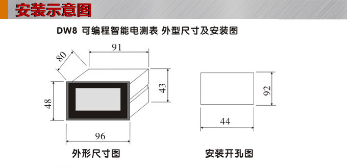 交流電流表,DW8數(shù)字電流表,電流表安裝示意圖