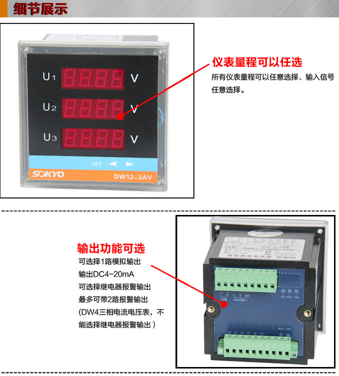 三相電壓表,DW12三相數(shù)字電壓表產(chǎn)品細(xì)節(jié)圖1