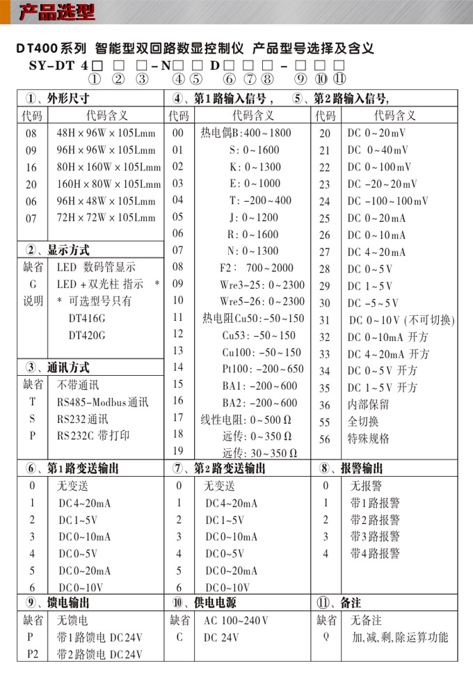 數(shù)顯控制儀，DT407智能雙回路數(shù)顯表，雙回路數(shù)顯控制儀產(chǎn)品選型