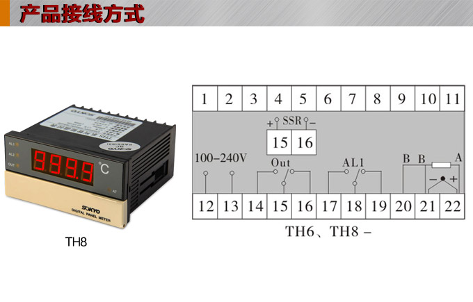 溫控器,TH8經濟型溫度控制器,溫控表接線方式