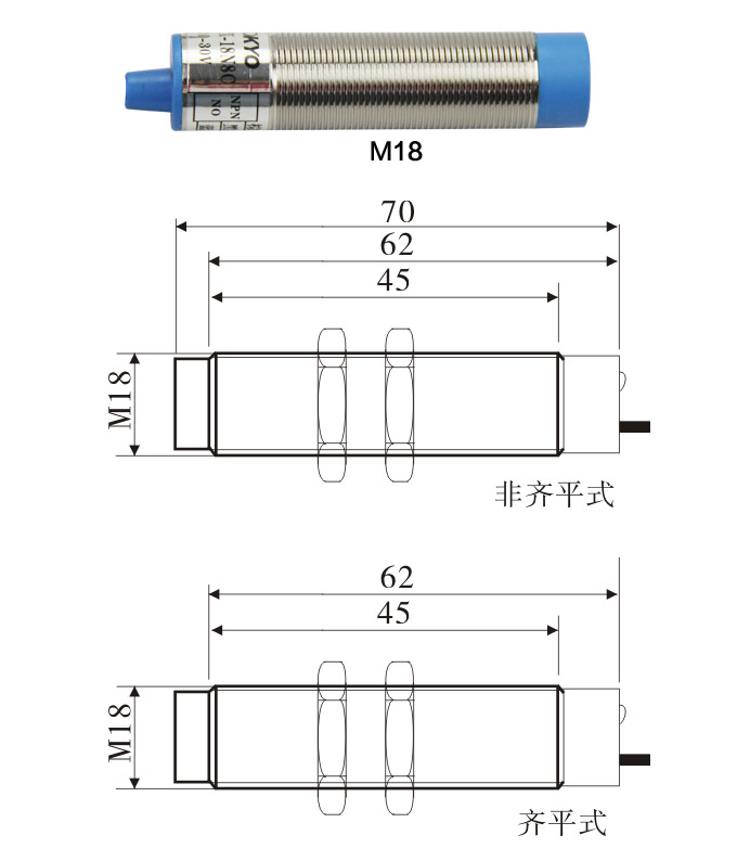 電容式接近開關(guān),TY電容式接近開關(guān),接近傳感器結(jié)構(gòu)圖2