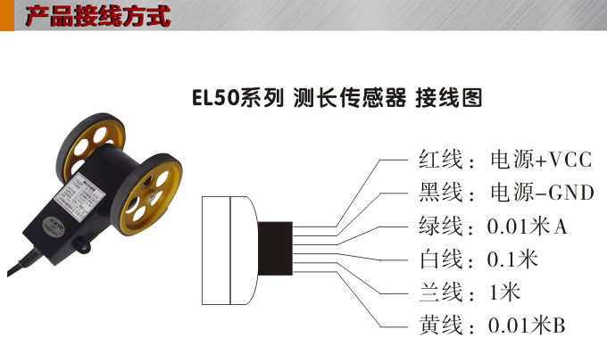 測長傳感器,EL50計長傳感器,米輪,旋轉(zhuǎn)編碼器接線方式