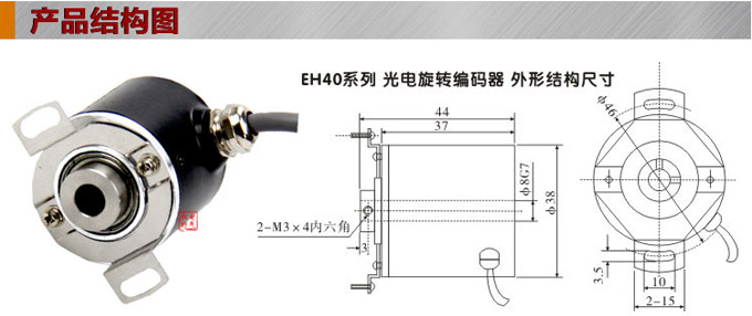 光電旋轉(zhuǎn)編碼器,EH40光電編碼器,編碼器,旋轉(zhuǎn)編碼器結(jié)構(gòu)圖