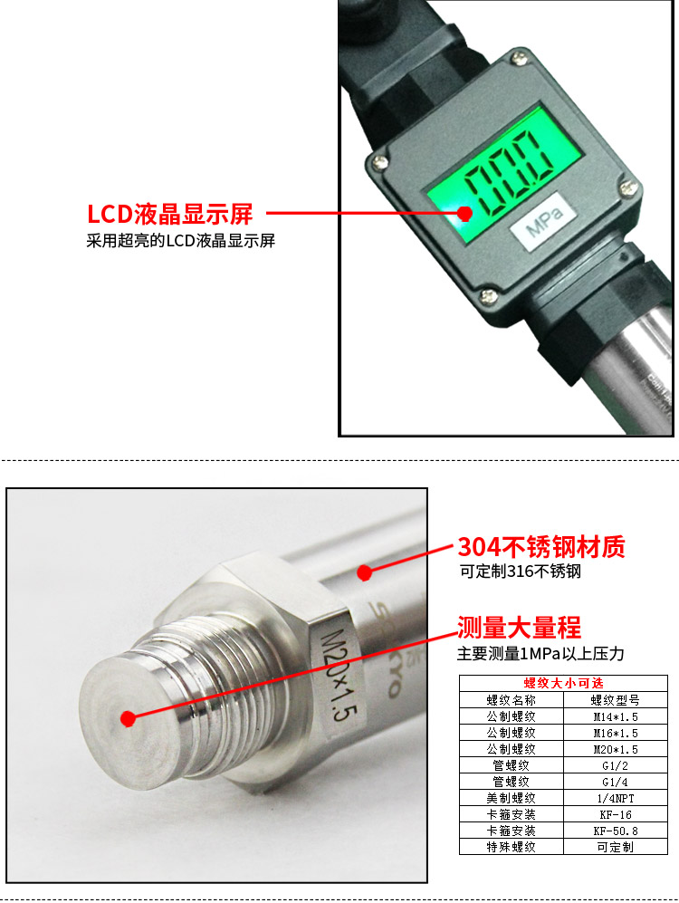 壓力傳感器,PG1300P數顯壓力變送器細節(jié)圖2